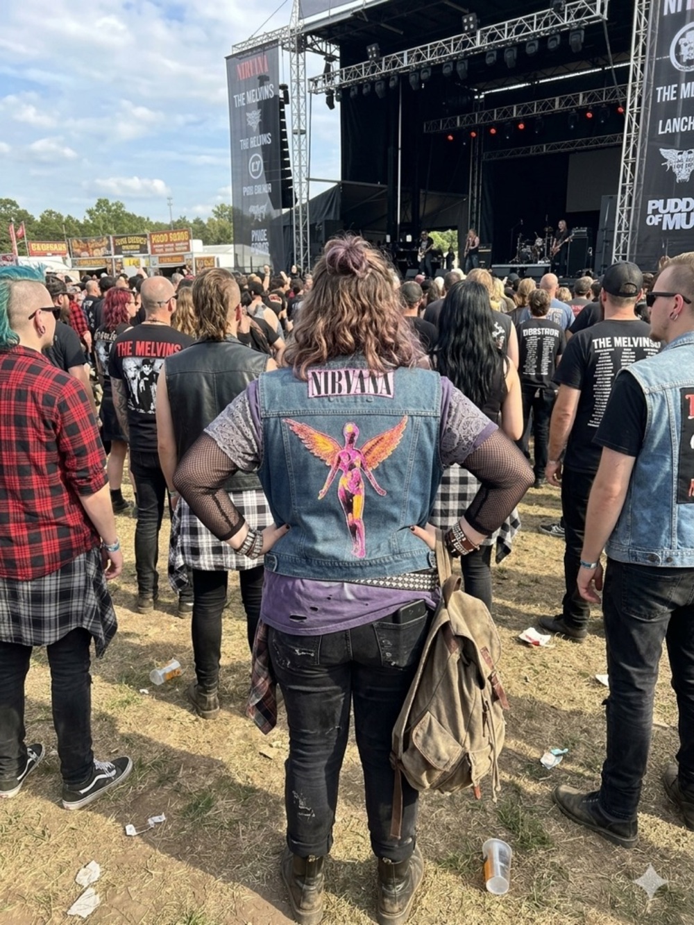 Upcycled Nirvana Denim Vest